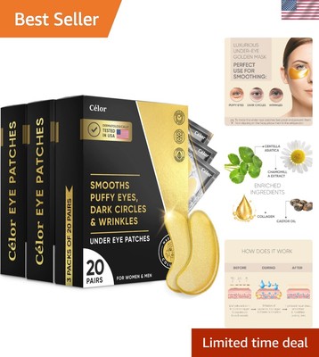 Celor Under Eye Patches for Puffy Eyes and Dark Circles - Eye Masks with Amin...