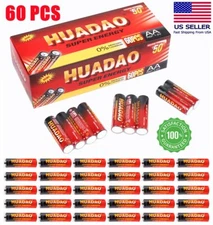 60 PCS AA Batteries Extra Heavy Duty Lot New Fresh 1.5V Long Lasting AA Battery
