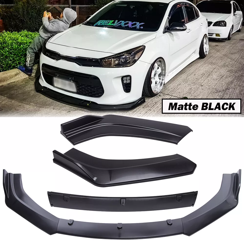 Black Front Bumper Lip Spoiler Splitter Body Kit Protector For Kia
