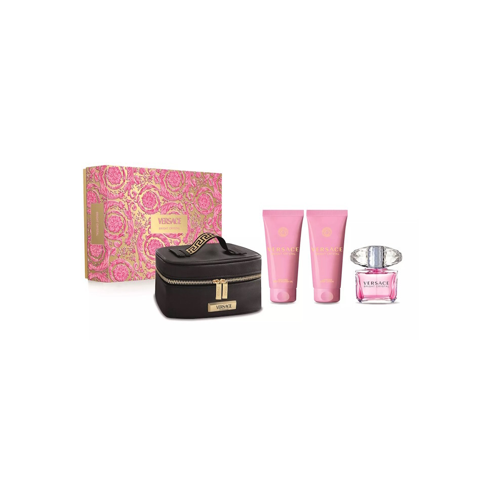 Versace Bright Crystal 4 Piece Eau de Toilette Gift Set For Women (NEW)