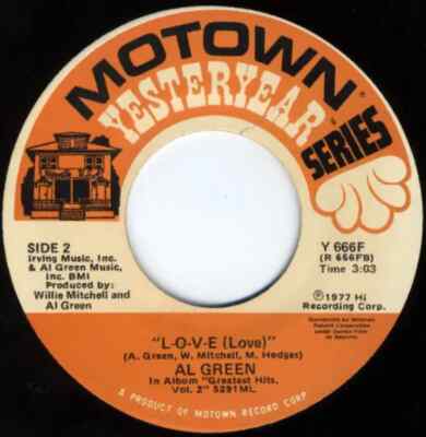 Al Green Full Of Fire / L-O-V-E (Love) Vinyl Single 7inch Motown