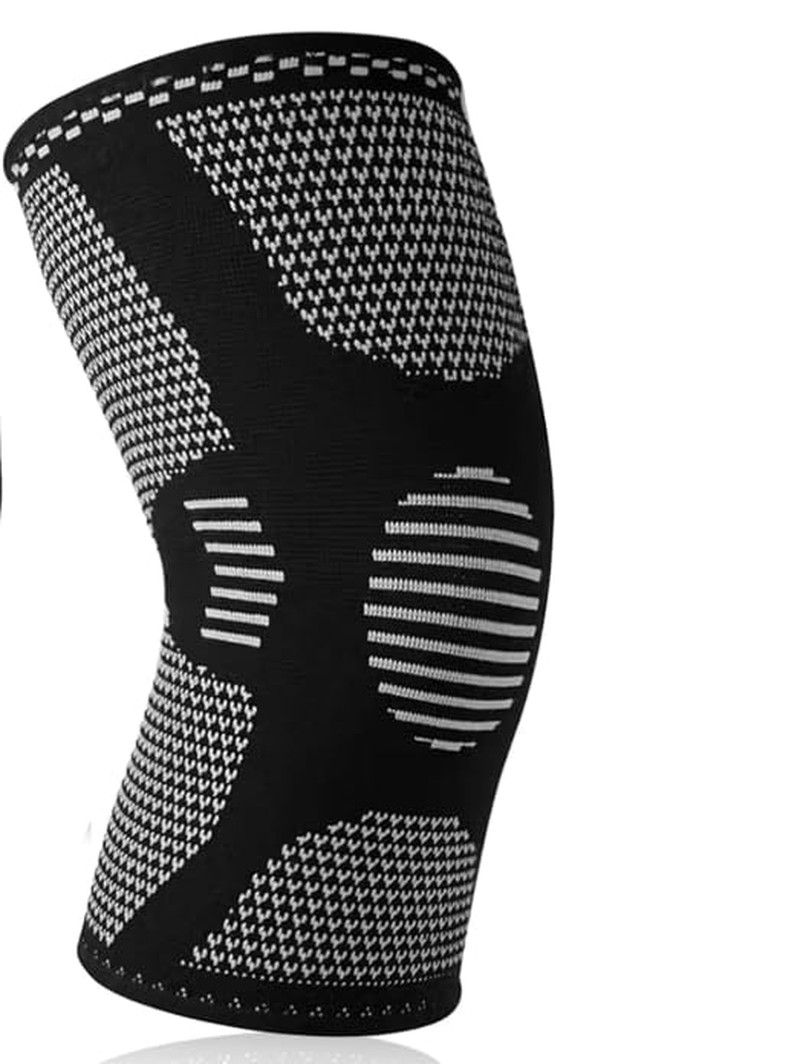 Kniebandage-XL, Rutschfeste Kompression Kniestütze, Wandern, Joggen, Laufen