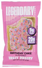 Legendary Foods Tasty Pastry Birthday Cake 2.2 Oz Pack Of 4