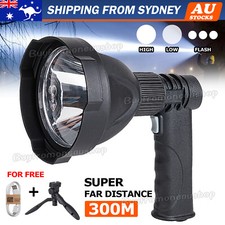 LED Handheld Spotlight Rechargeable Camping Hunting Flashlight Torch Spot Light