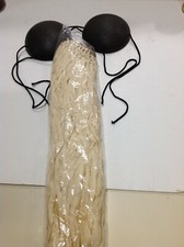 Hawaiian Grass Skirt Adult and Fake Coconut Top Bra Hula Luau Costume Halloween