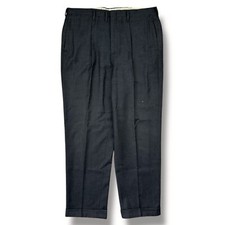 Vintage 50s Dress Pants Trousers Men  s Size 34x29 Rockabilly Pleated Cuffed