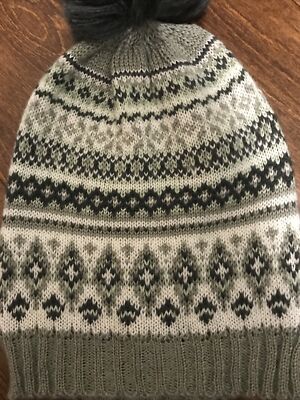Men's Stripes Beanie Hat - Plus Cashmere Warm Winter Bonnet, One Size Fits Most, 90g