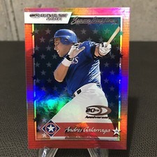 Andres Galarraga  /100 Red Holofoil 2001 Donruss Season Stat Line#58 Rangers