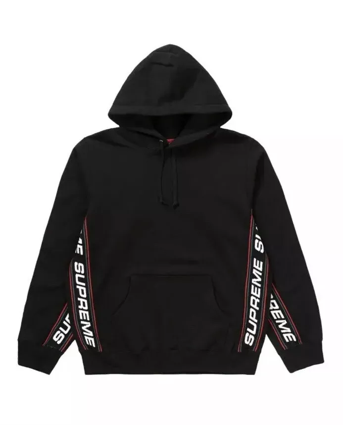 Supreme Ribbed Text Hoodie BNWT