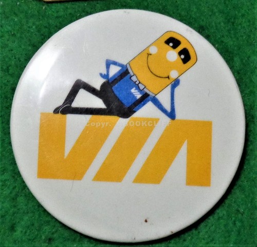 CANADIAN RAILWAYS - CPR - VIA RAIL BUTTON / Pin Mint - Picture 4 of 4