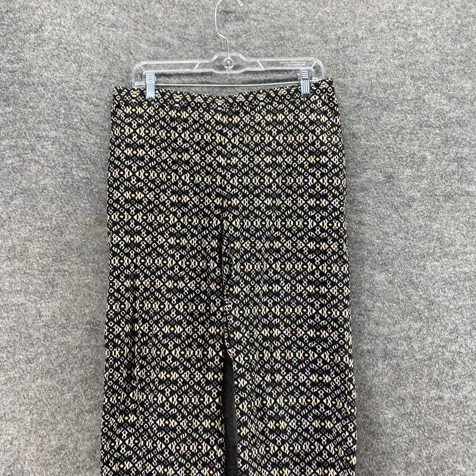 Pantalones cortos Alfred Dunner para mujer 12P Petite negros geométricos tiro alto frente plano Foto 3 de 4