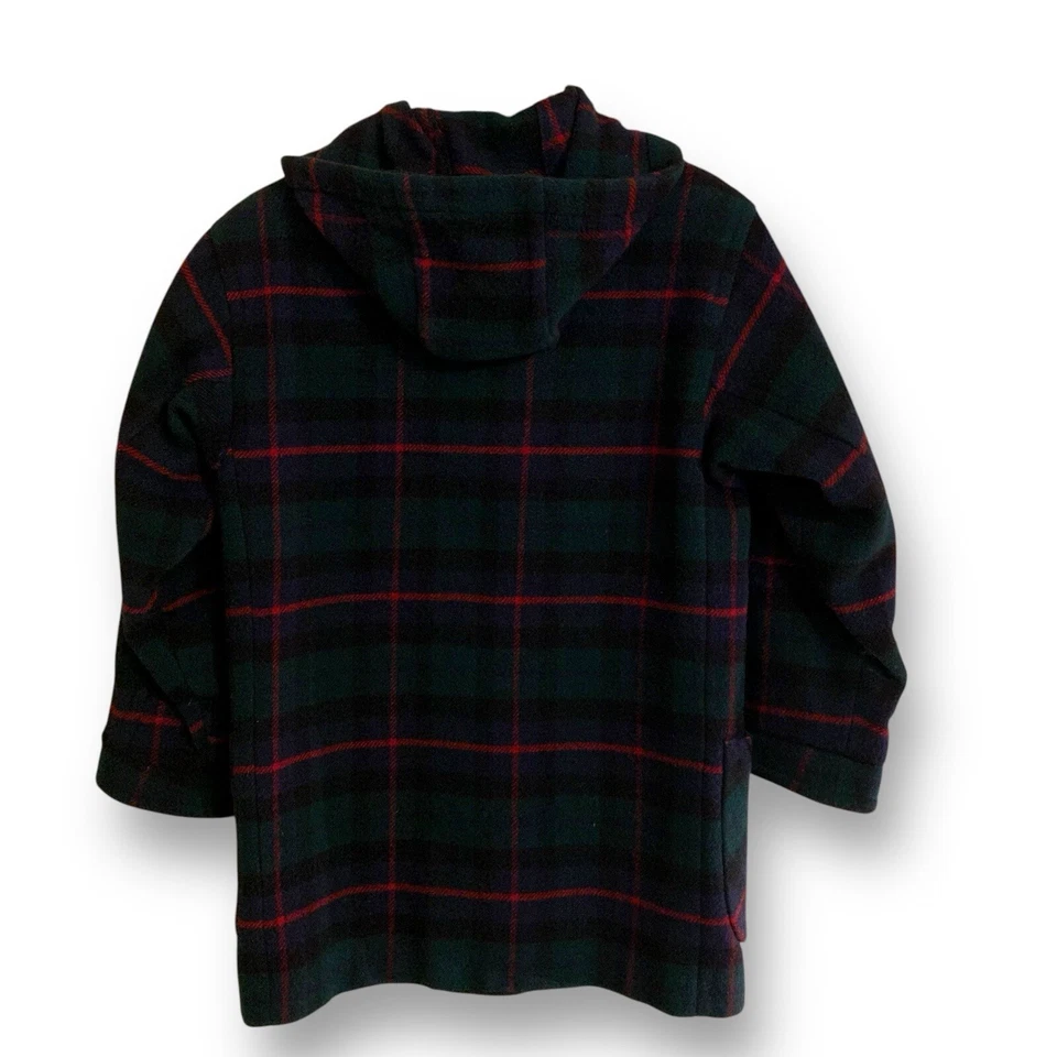 Винтажный Eddie Bauer спортивная парка гороха пальто маленький S синий зеленый красный клетку шерсти переключатель - Изображение 2 из 4