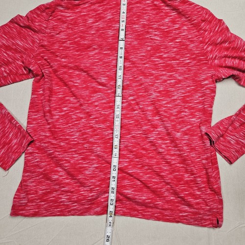 Michael Bastian Long Sleeve Red White Heathered Size Medium 100% Cotton READ DES - Picture 8 of 10