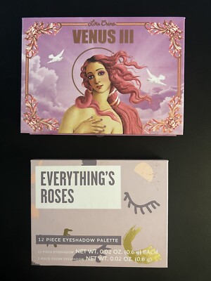 Lot Of 2 Makeup Venus III And Everything s Roses Eyeshadow Palettes-New