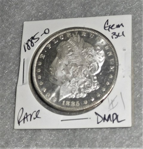 Moneda O 1885 O Early Morgan Blanco Dólar de Plata Original DMPL Prueba como $1 Cameo #1 - Imagen 4 de 11