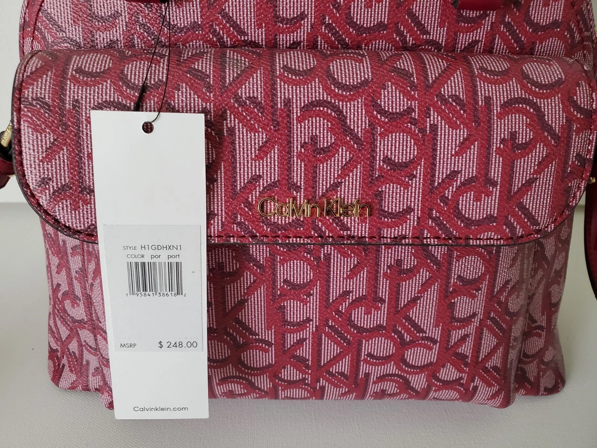 Calvin klein sales burgundy purse