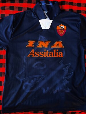 AS Roma jersey GABRIEL BATISTUTA men XL alternate navy Sublimated