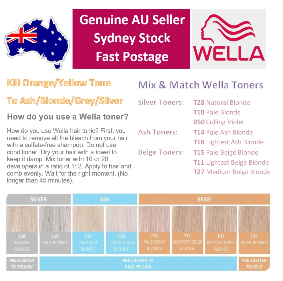 Wella Color Charm Perm Liquid Toner T10 T14 T15 T18 T27 T28 7A 8A 9A 12A 7AA 050 - image 3 of 4