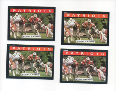 1985 Patriots Roster 1985 Topps Football NEW ENGLAND PATRIOTS TEAM CARD 4 Card Lot - # 320 ...
