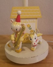   Vintage Child's Lamp Storybook Nursery" Hey Diddle Diddle" Hand Painted Wood