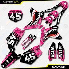 Pink Savage Camo Racing Graphics Kit fits 05-06 Suzuki RMZ450 RMZ 450 decal