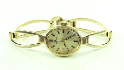 Junghans 17 Jewels Damenuhr/ Handaufzug / 835er Silber vergoldet/ Vintage - Bild 1 von 4
