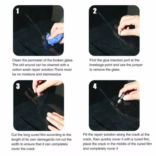 5 PCS Cracked Glass Nano Repair Liquid Kit Windshield DIY Car Window Repair Tool - Picture 7 of 10