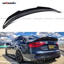 Rear Trunk Spoiler Wing Fit 2013-2016 Audi A4 B8.5 Sedan Highkick Carbon Fiber