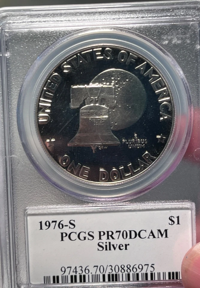 1976-S Silver Proof Eisenhower Dollar PCGS PR70DCAM - Image 3 of 4