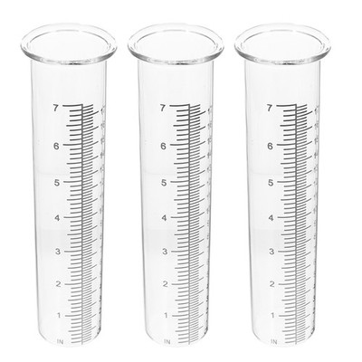 3Pcs Rain Gauge Tube 7'' Rain Gauges Clear Numbers