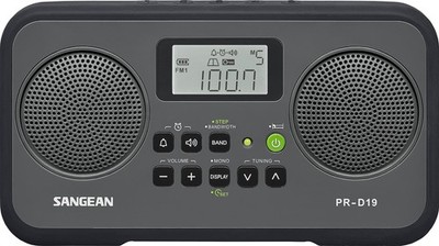 Sangean Pr-d19 Clock Radio - 1.4 W Rms - 2 X Alarm - Fm, Am (pr-d19bk) (prd19bk)