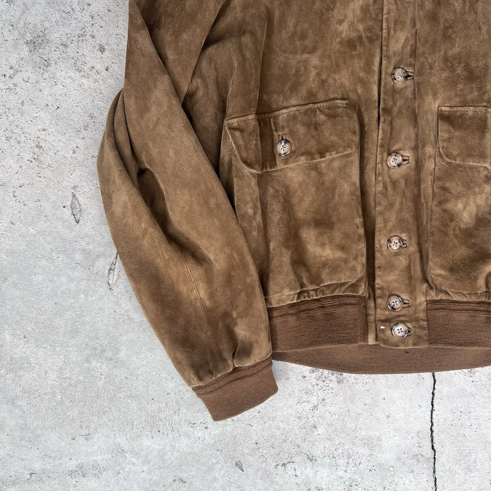 Vintage Coach Made in Italy Brown Suede A-1 Valstarino Bomber Flight Jacket M - product detail image 4