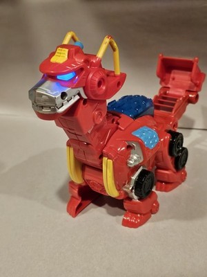 Transformers Rescue Bots Heatwave The Dragon Dinobot. Lights & Sounds. Tested. 