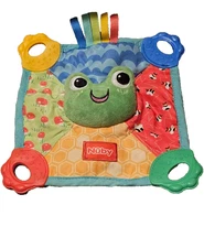 Nuby Teething Blankie Baby Teether Frog Toy 0+ Months Crinkle Soft Infant Toy