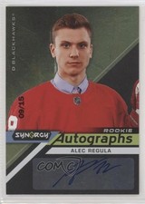 2020-21 Upper Deck Synergy Rookie Black Achievement 9/15 Alec Regula Auto 0gn4