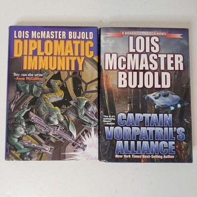 Vorkosigan Saga #13-14 HC Book Lot Lois McMaster Bujold 1st/1st Baen Sci-Fi