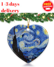 Van Gogh Style Starry Night Christmas Ornament 2025 Christmas Ornament Holidays