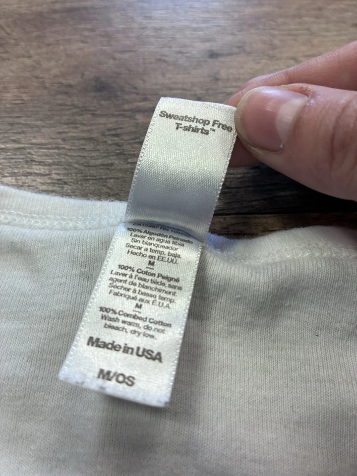 Vintage Graphic Baby Tee White T-Shirt Medium Y2K 00s Grunge Skater Streetwear - Image 3 of 4