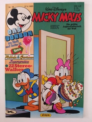 Micky Maus Nr 18 27.4.1985 Ehapa Verlag Donald Duck Comic Magazin Vintage