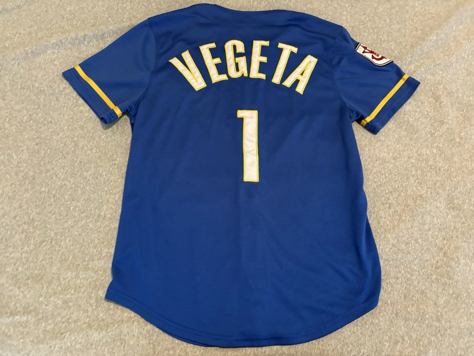 Dragon Ball Z Planet Vegeta Blue Baseball Jersey Shirt