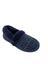 Skechers Women's Cozy Lined Vegan Sweater Knit Slippers Navy
