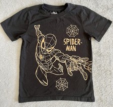 Marvel Spider-Man Boys Black Graphic T Shirt Size 6 Fit More Like Size 5 