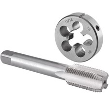 11/16-16 UN Tap And Die Set Machine Thread Tap And Round Die Right Hand Repair