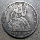 1854 O ~ Seated Liberty Half ~ With Arrows ~ New Orleans