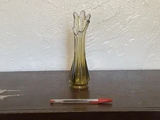 Vintage MCM Viking glass epic swung glass vase