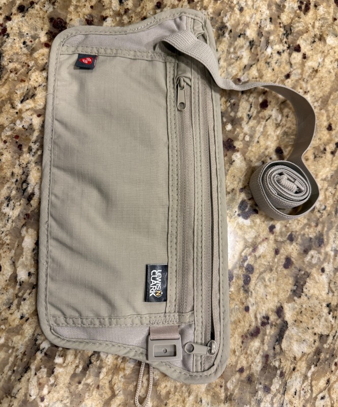 Lewis N. Clark Money Belt Travel Pouch – Hidden Waist Wallet Beige