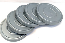 FIVE 5 Vintage WARDS 5" Metal 8mm Film Canister  Reel w/ film Labeled Content