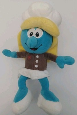 HTF 2015 Neuhaus Chocolate Chocolatier Peyo Smurfette Plush Toy wearing Chef Hat