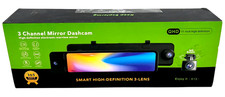 3-Channel 4K Front Rear View Mirror Dash Cam ...