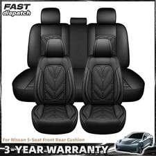 For Nissan 5-seat Luxury Leather Seat Covers Full Set Front Rear Cushion For Nissan 5-seat Luxury Leather Seat Covers Full Set Front Rear Cushion